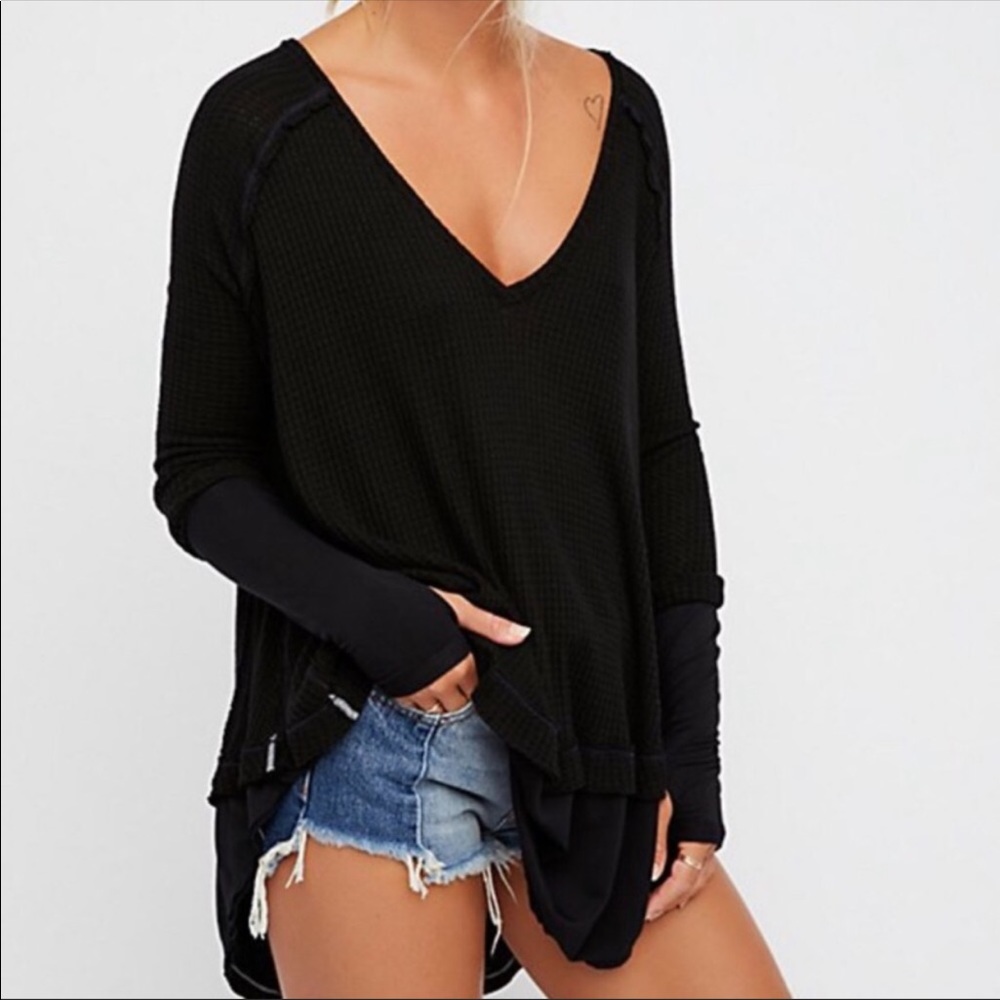 Free People Laguna thermal / xs / black